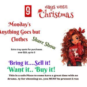 🍑Monday's Anything goes but clothes! Share Show. 🤗Add 2 30 Sec 🥰Spread cheer!